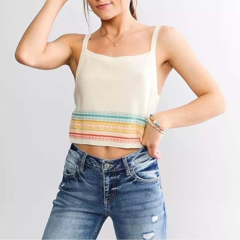 O’Neill Mila Cropped Sweater Tank Top Size S